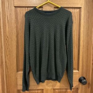 Northern Isles Forest Green Textured Knit Sweater Made in Korea M